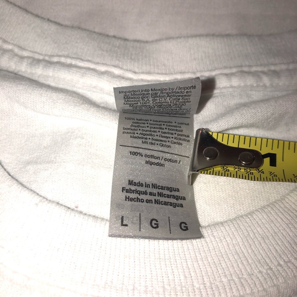 Men’s Gildan George Sloshington Graphic Short Sleeve T-Shirt Size Large White - Picture 4 of 5